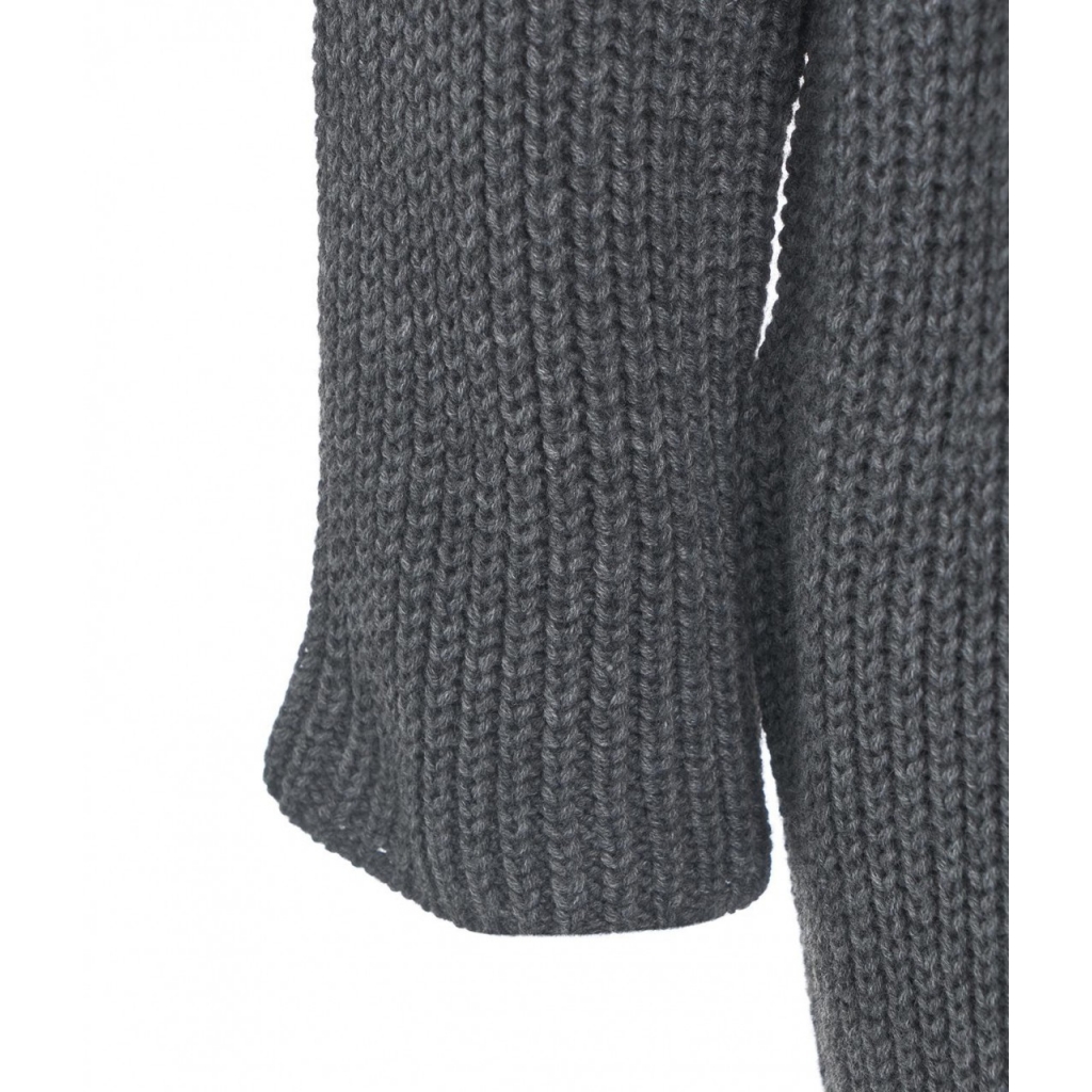 Cappotto in maglia con strass grigio scuro