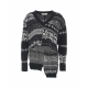 Maglione asimmetrico in misto lana nero