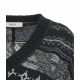 Maglione asimmetrico in misto lana nero