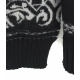 Maglione asimmetrico in misto lana nero