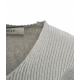 Cropped cardigan a maglia con spilla argento