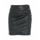 Minigonna Seema in eco pelle nero