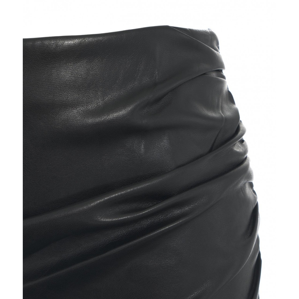 Minigonna Seema in eco pelle nero
