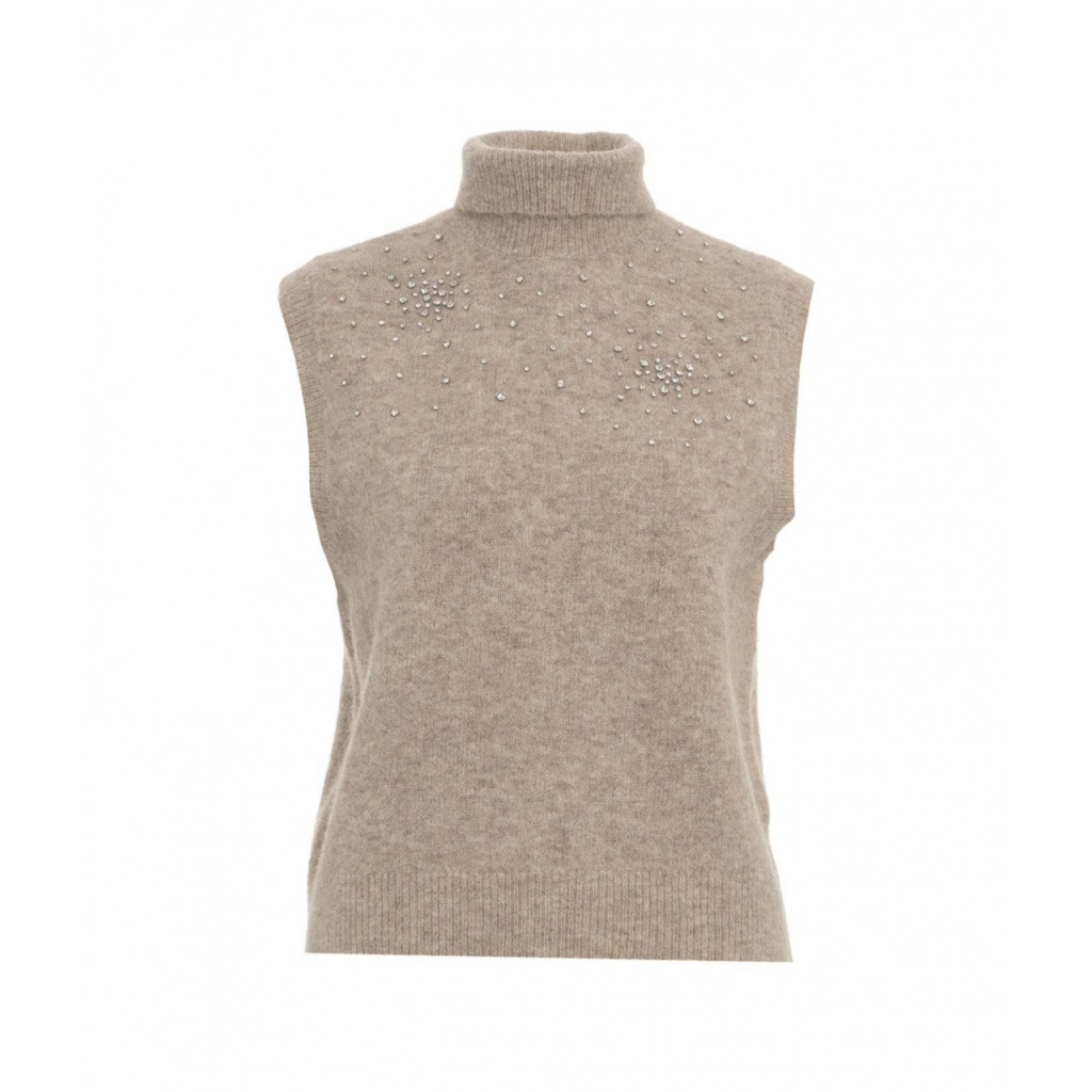Gilet in maglia Sparkling marrone chiaro