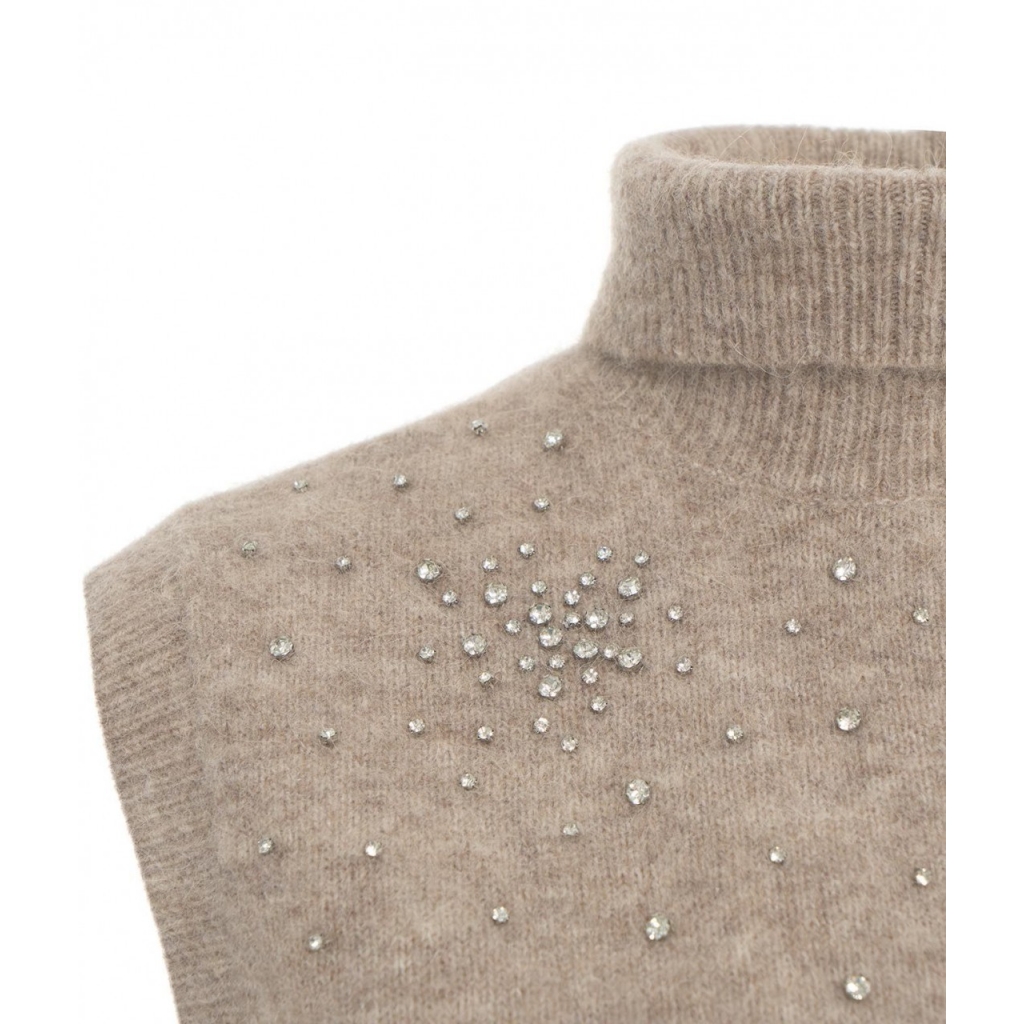 Gilet in maglia Sparkling marrone chiaro