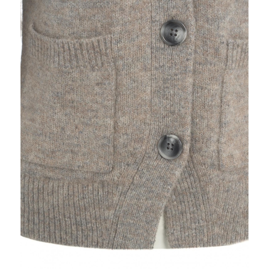Cardigan in misto alpaca Faria grigio
