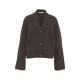 Cardigan in maglia melange Cler marrone scuro