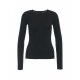 Maglione a coste Camb nero