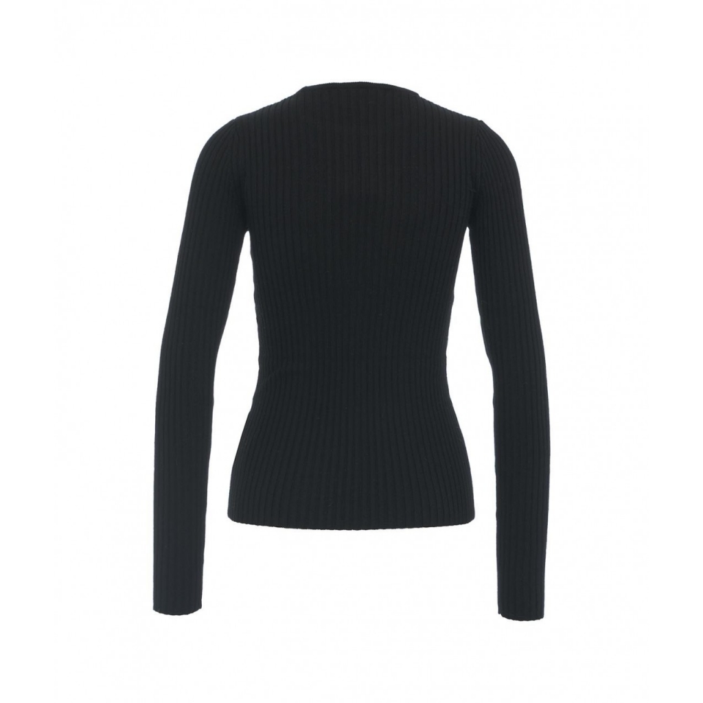 Maglione a coste Camb nero