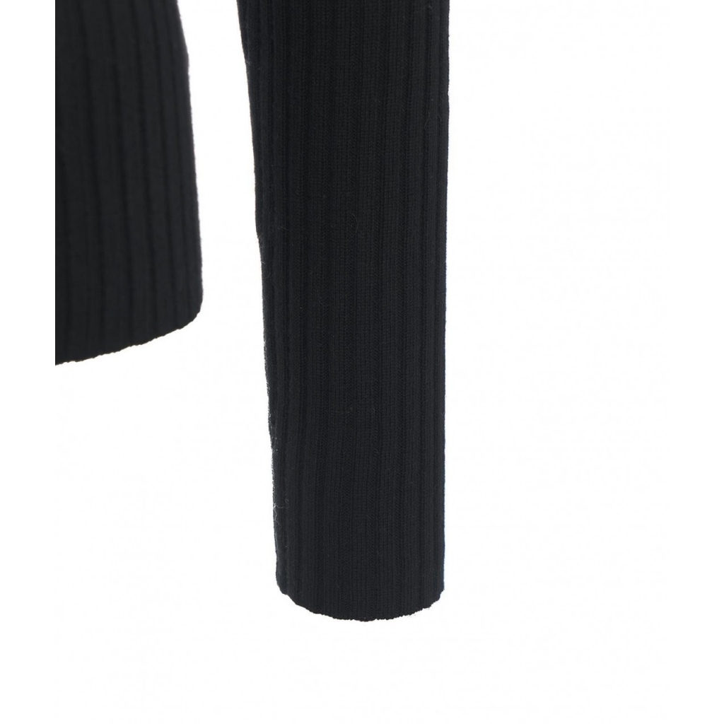 Maglione a coste Camb nero