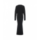 Abito maxi fit and flare nero