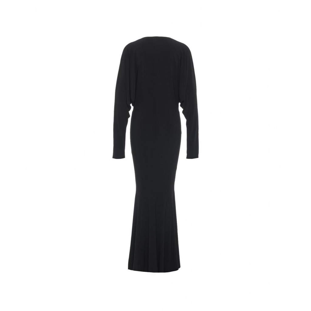 Abito maxi fit and flare nero