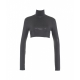 Crop top metallizzato