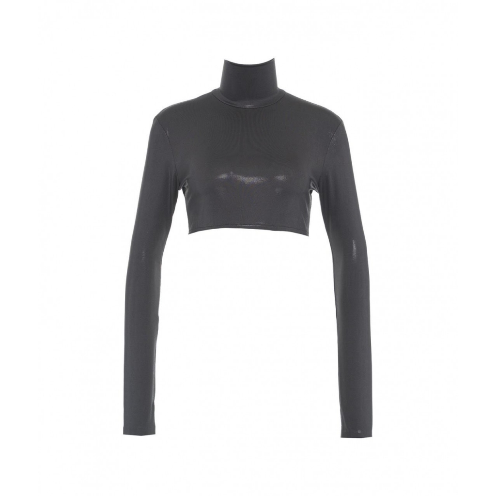 Crop top metallizzato