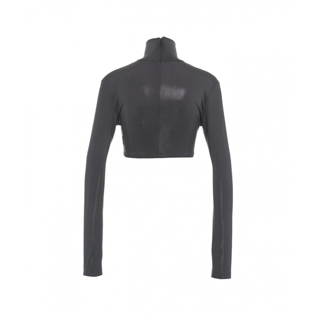 Crop top metallizzato