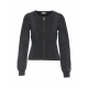 Cardigan a maglia con zip nero