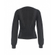 Cardigan a maglia con zip nero