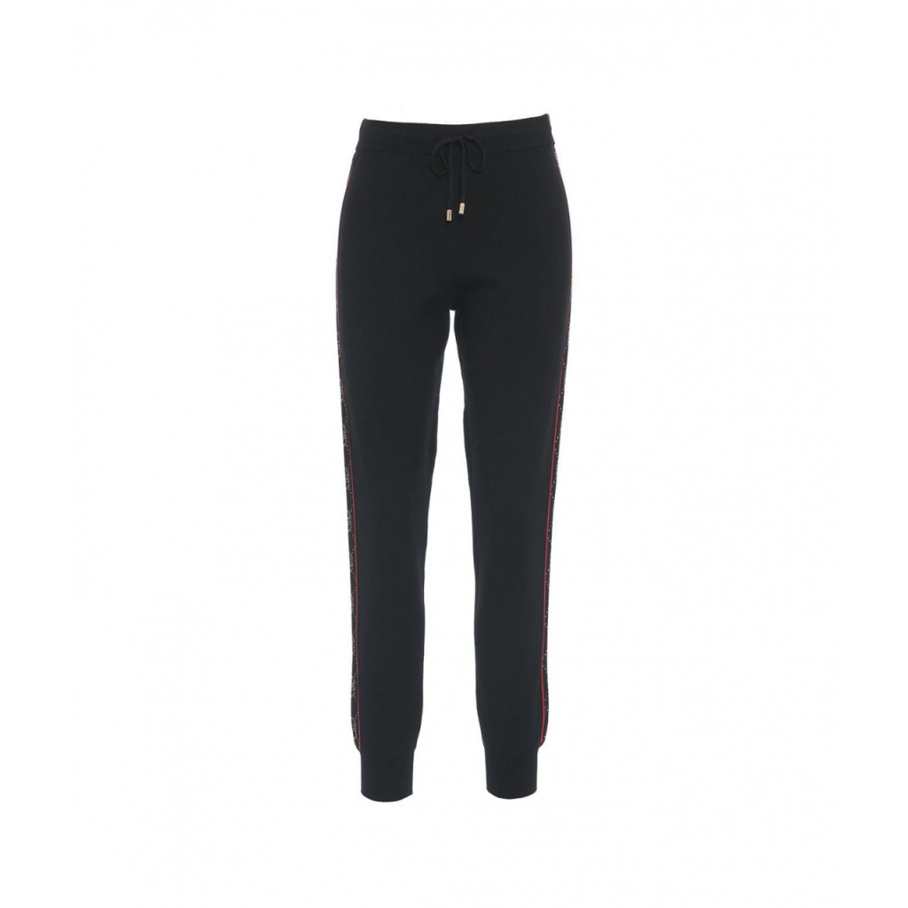Pantaloni jogging a maglia nero
