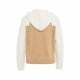 Maglione in misto lana con cappuccio marrone