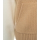 Maglione in misto lana con cappuccio marrone
