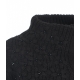 Cappotto in maglia con strass nero