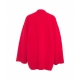 Cardigan oversize in merino rosso