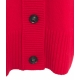 Cardigan oversize in merino rosso