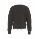 Maglione con pizzo Damigiana marrone scuro