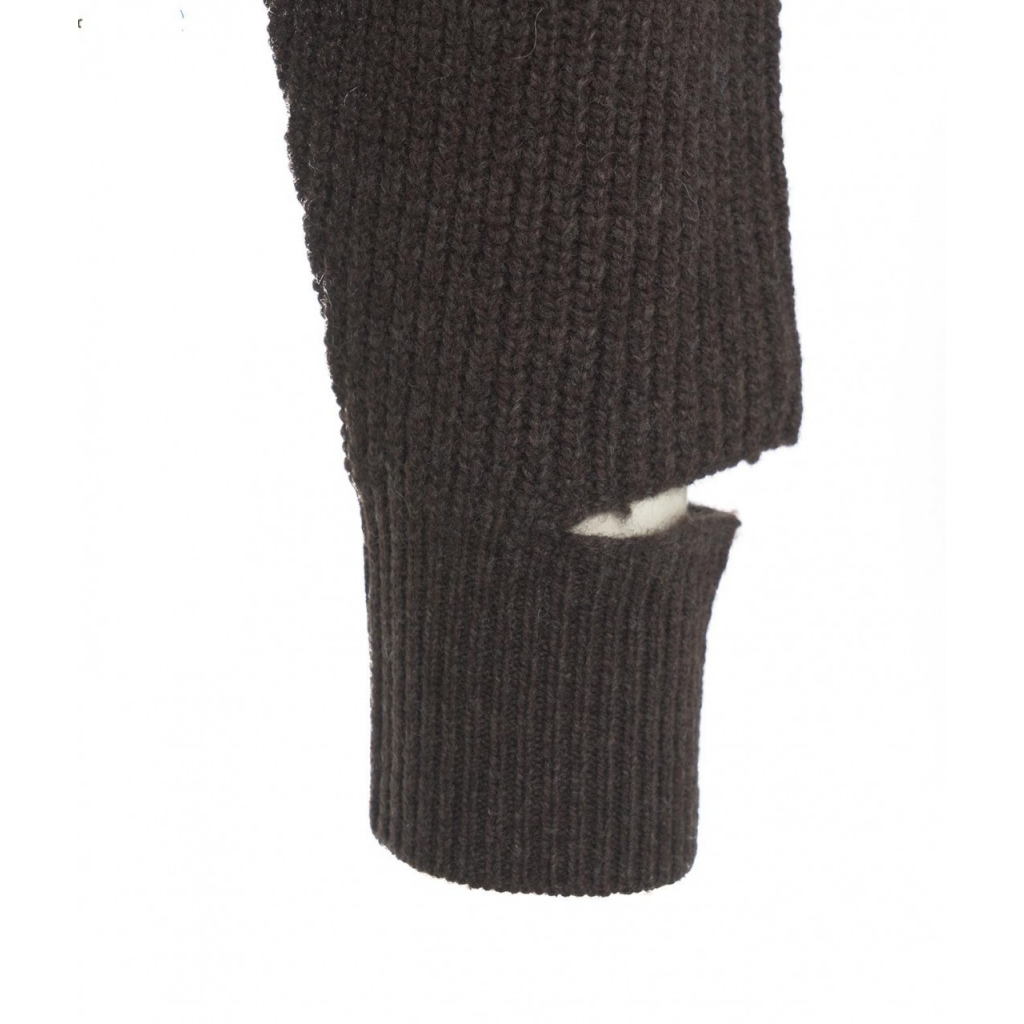Maglione con pizzo Damigiana marrone scuro