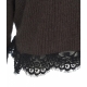 Maglione con pizzo Damigiana marrone scuro