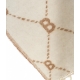 Jacquard poncho con monogramma bianco