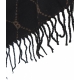 Jacquard poncho con monogramma nero