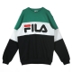 felpa girocollo uomo straight blocked crew BLACK/BRIGHT WHITE/SHADY GLADE