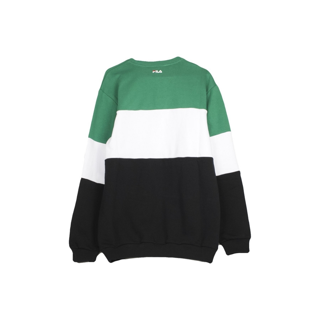 felpa girocollo uomo straight blocked crew BLACK/BRIGHT WHITE/SHADY GLADE