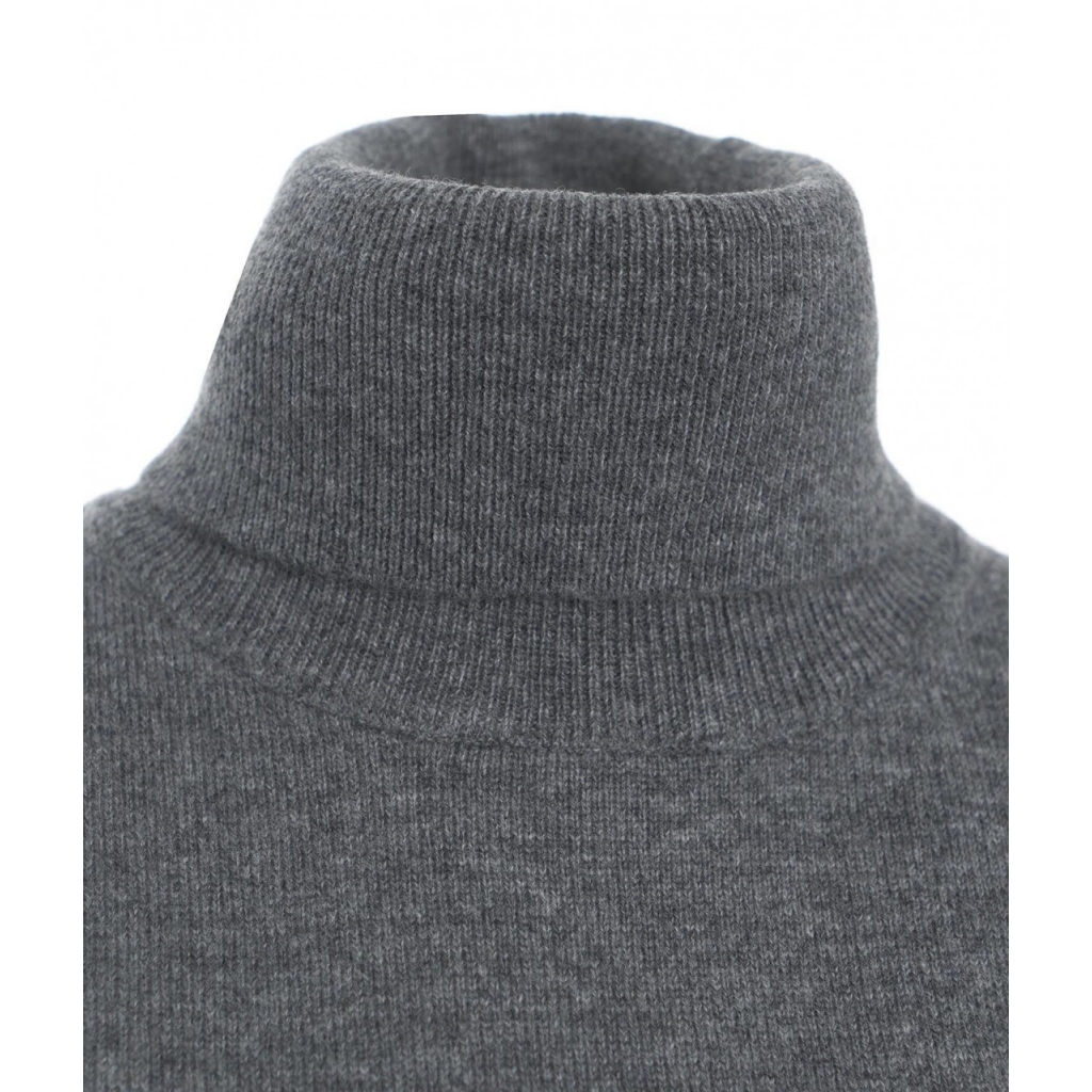 Gilet dolcevita in maglia grigio
