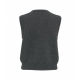 Gilet in misto alpaca grigio scuro