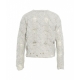 Maglione con dettagli destroyed grigio chiaro