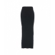 Gonna in maglia con spacco nero