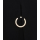 Gonna in maglia con spacco nero