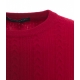 Maglione in maglia intrecciata rosso