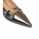 Kitten heels a punta metal