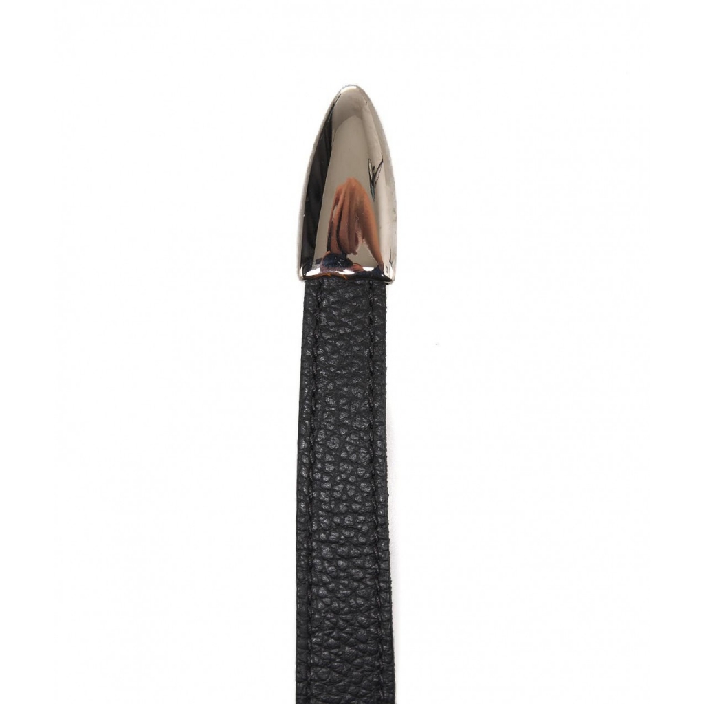 Cintura in pelle martellata nero