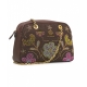Schultertasche mit Strass Braun