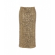 Gonna midi con paillettes oro
