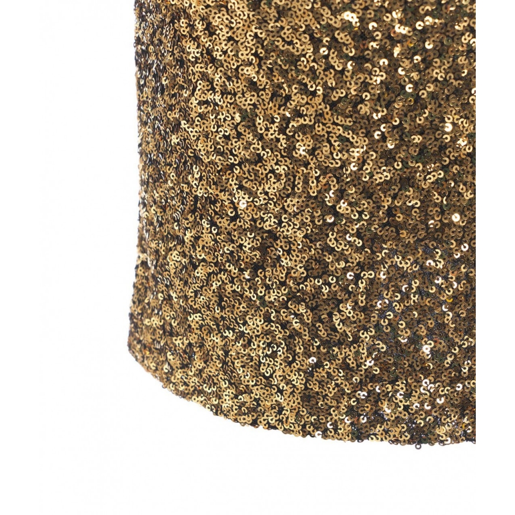 Gonna midi con paillettes oro