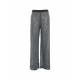 Pantaloni palazzo con paillettes argento