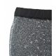 Pantaloni palazzo con paillettes argento
