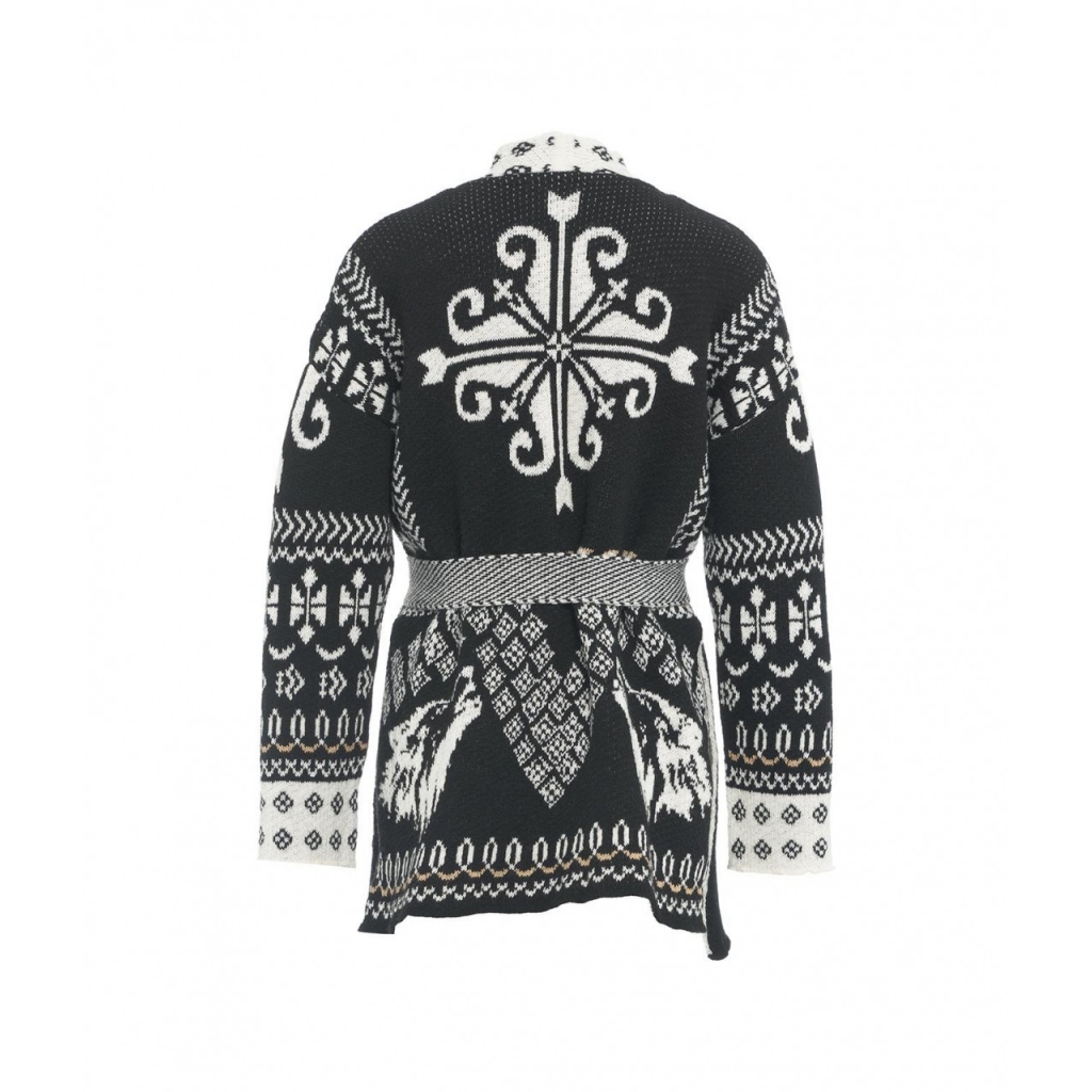 Cardigan con cintura nero