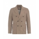 Blazer doppiopetto in felpa marrone chiaro