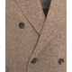 Blazer doppiopetto in felpa marrone chiaro